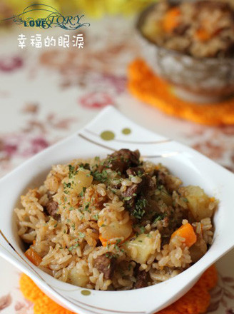 营养晚餐：土豆牛肉胡萝卜焖饭
