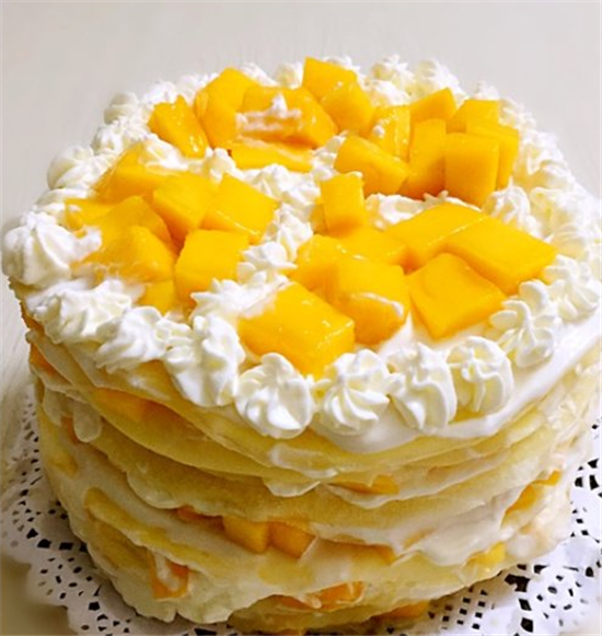 芒果千层蛋糕的做法 经典的芒果千层蛋糕